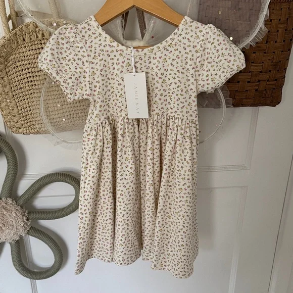Jamie Kay Floral Cream Kids Dress - Picture 1 of 4